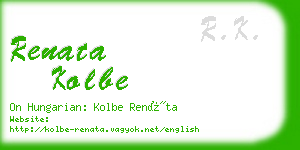 renata kolbe business card